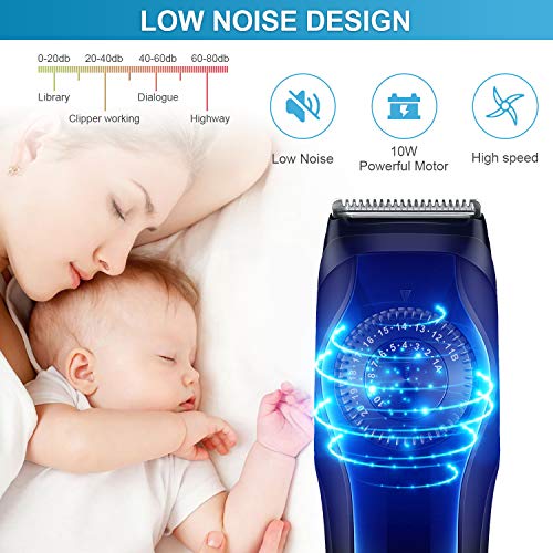 FancyWhoop Barbero Electrico Profesional Maquinilla de Afeitar Impermeable Barbero Cortapelos Kits Recargable Maquina Cortar pelo para hombres Niños Uso Doméstico