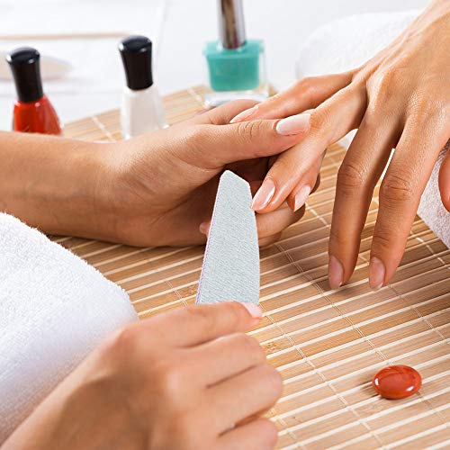 fanshiontide 25 piezas limas de uñas Lima profesional de uñas, Herramientas de manicura de placa de esmeril de arena 100/180 en doble cara adecuadas para pulir & estilizar uñas