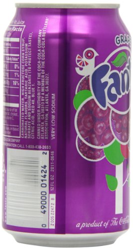 Fanta Grape Soda Can 355 ml (Pack of 12)