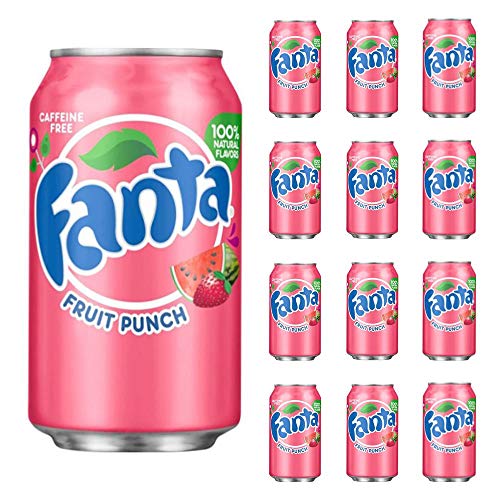 Fanta Refresco Carbonatado Sabor Sandía y Fresa - 12 Unidades