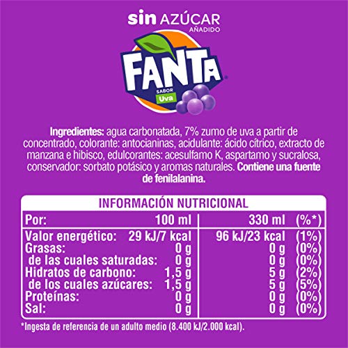 Fanta Uva Zero Azúcar Lata - 330 ml
