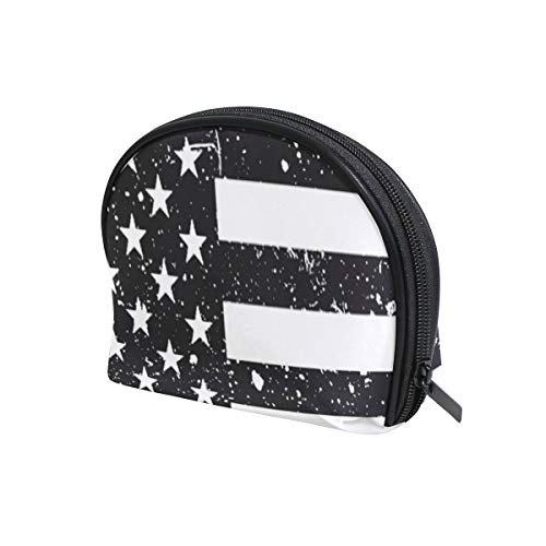 FANTAZIO maquillaje cremallera bolsa bandera americana fondo negro bolso organizador