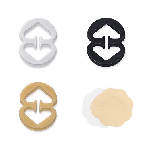 Fasionato 6pcs sujetador sujetador clips antideslizantes viene con un par de cubiertas de pezón