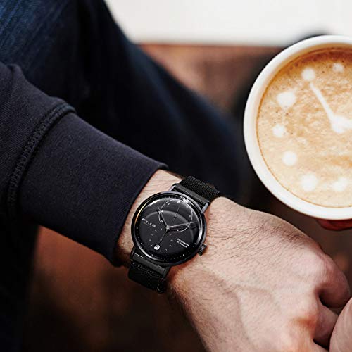 FEICE Reloj Automático para Hombre Reloj Bauhaus Reloj Mecánico Acero Inoxidable Espejo Arqueado Reloj Analógico de Moda Unisex -FM202 Ø42mm