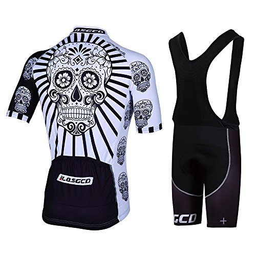 Feilaxleer Ropa Ciclismo Verano para Hombre y Mujer - Un Conjunto de Ciclismo Jersey Maillot y Culotte Pantalones Cortos