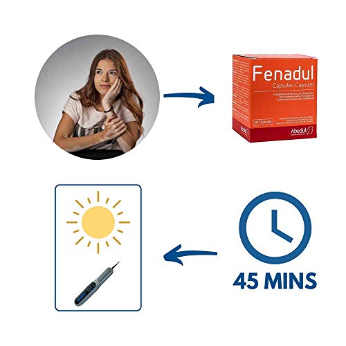 FENADUL Cápsulas Complemento Alimenticio con L- Fenilalanina | 90 cápsulas | Favorece la Producción de Melanina y el Bronceado | Repigmentante para Manchas Blancas en Cara y Cuerpo y Vitíligo