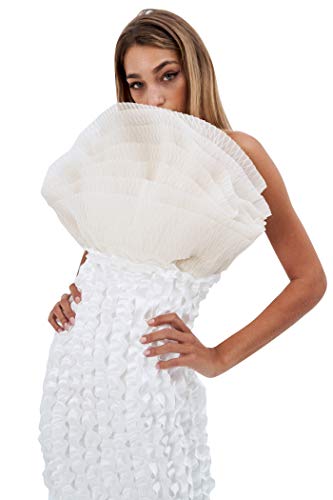 FERNANDO CLARO Vestido Mini Escote Halter y Texturas onduladas