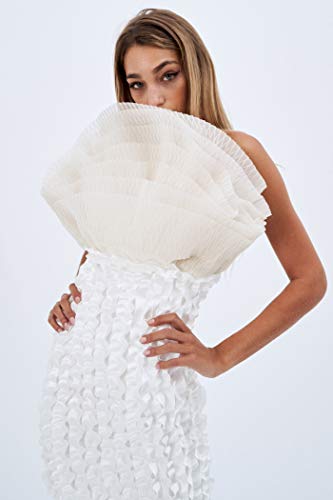 FERNANDO CLARO Vestido Mini Escote Halter y Texturas onduladas