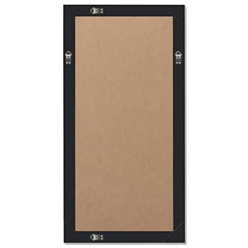 Festnight Espejo de Pared Estructura de Madera Estilo Barroco 100 x 50 cm Negro