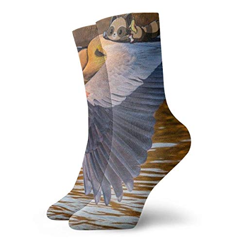 FGGY-BJ Hermoso Big Blue Heron Calcetines cortos para adultos Calcetines divertidos de algodón Senderismo Ciclismo Correr Fútbol Deportes