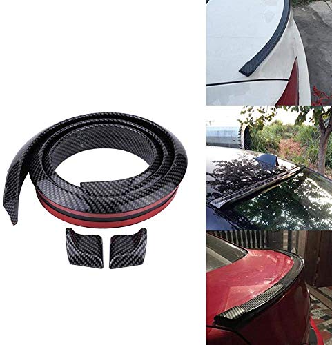 Fibra De Carbón 150cm Posterior Caucho Labio Parachoque Techo Maletero Revelación Ala Compatible Con Nissan Por Navara, Note