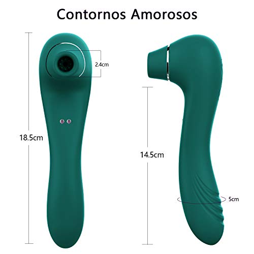 FIDECH Masajeador Portátil,10 Modos de Frecuencia, Silicona Suave, Impermeable, Carga USB