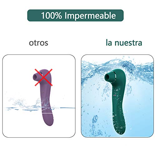 FIDECH Masajeador Portátil,10 Modos de Frecuencia, Silicona Suave, Impermeable, Carga USB