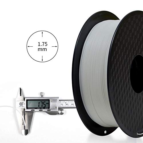 Filamento PLA 1.75 mm, GIANTARM Impresora 3D PLA Filamento 1kg Spool, Blanco…