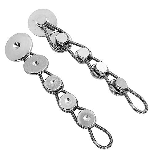 FineGood - Extensores de cuello de metal para vestido, camisa y pantalones, 20 unidades, color plateado