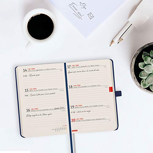 Finocam - Agenda 2021 Semana vista apaisada Minimal Textura Negro Español