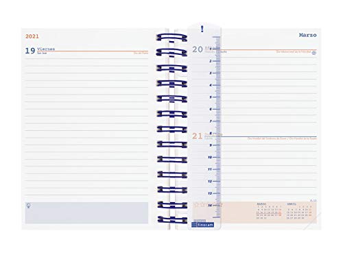 Finocam - Agenda Curso 2020-2021 para Secundaria Octavo, 120 x 169, 1 Día Página (sept-jun) Mini Institut Lisa Azul Español