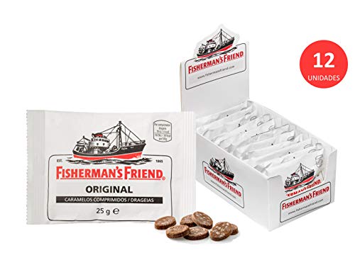 Fisherman's Friend Original, Caramelo Comprimido Con Azúcar - 12 unidades de 25 gr. (Total 300 gr.)