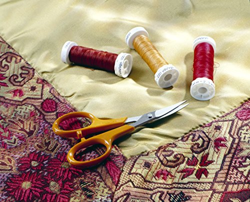 Fiskars Tijeras de Bordado y Manicura, Longitud: 10 cm, para diestros y zurdos, Hoja de acero inoxidable/Mangos de plástico, Naranja, Classic, 1005144