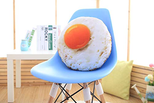 FKIHK Cojín de asientoEmulación 3D Huevos fritos Cojín con Forma de Almohada Sofá Lavable Cojín del Respaldo Muñeca de Peluche de Felpa, como en la Imagen, 40 cm