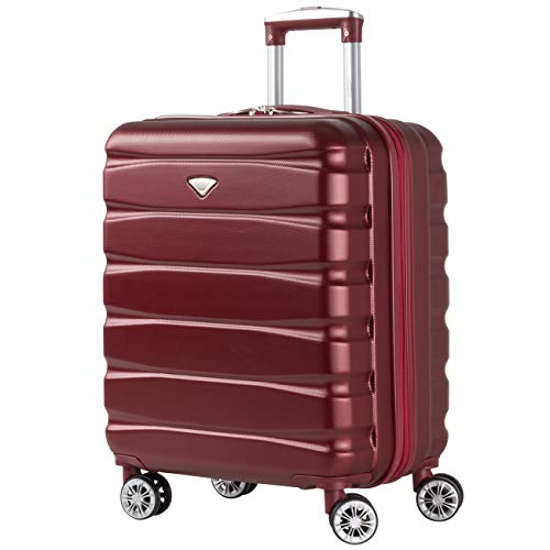 Flight Knight ABS 3 Tamanos Maleta Ligera Maximus Permitidas De Iberia, easyJet, Air Nostrum, Jet2 Entre Muchas Otras! Maleta De Mano 56x45x25 cm Maletas De Viaje Grandes 8 Ruedas