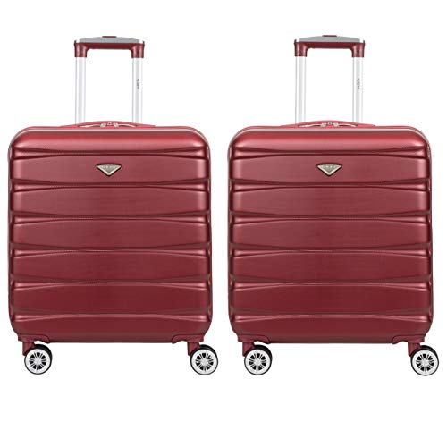 Flight Knight ABS 3 Tamanos Maleta Ligera Maximus Permitidas De Iberia, easyJet, Air Nostrum, Jet2 Entre Muchas Otras! Maleta De Mano 56x45x25 cm Maletas De Viaje Grandes 8 Ruedas