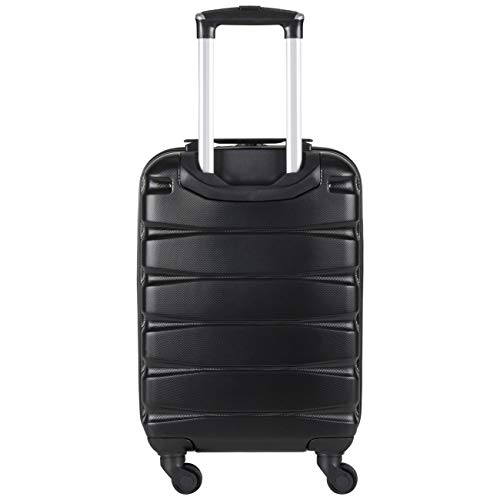 Flight Knight Maleta De Mano 55x35x20 cm Compatible con Vueiling, Iberia, RyanAir, Easyjet, Air Nostrum, Air Europa Entre Muchas Otras! Maleta Cabina 4 Ruedas ABS Maleta Trolley Ligera