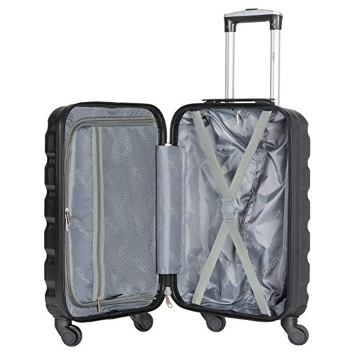 Flight Knight Maleta De Mano 55x35x20 cm Compatible con Vueiling, Iberia, RyanAir, Easyjet, Air Nostrum, Air Europa Entre Muchas Otras! Maleta Cabina 4 Ruedas ABS Maleta Trolley Ligera