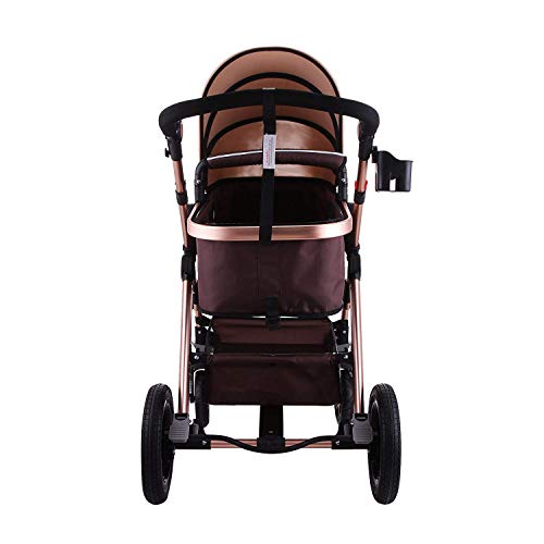FlowerW Cochecito de Bebé 78 x 60 x 107 CM, Carrito Bebé Silla de Paseo 78 x 60 x 107 CM, con Carro Multiuso, Silla de Paseo Ligera, Carro bebe, Carritos para Muñecas Plegado