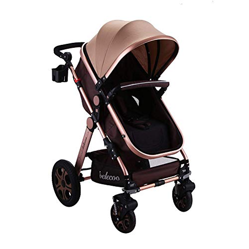 FlowerW Cochecito de Bebé 78 x 60 x 107 CM, Carrito Bebé Silla de Paseo 78 x 60 x 107 CM, con Carro Multiuso, Silla de Paseo Ligera, Carro bebe, Carritos para Muñecas Plegado