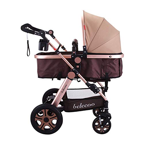 FlowerW Cochecito de Bebé 78 x 60 x 107 CM, Carrito Bebé Silla de Paseo 78 x 60 x 107 CM, con Carro Multiuso, Silla de Paseo Ligera, Carro bebe, Carritos para Muñecas Plegado