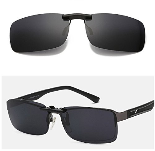 Flydo Lentes de gafas de sol polarizadas para anteojos recetados-Buenas gafas de sol estilo clip para gafas de miopía al aire libre/conducción/pesca/accesorio gafas UV400