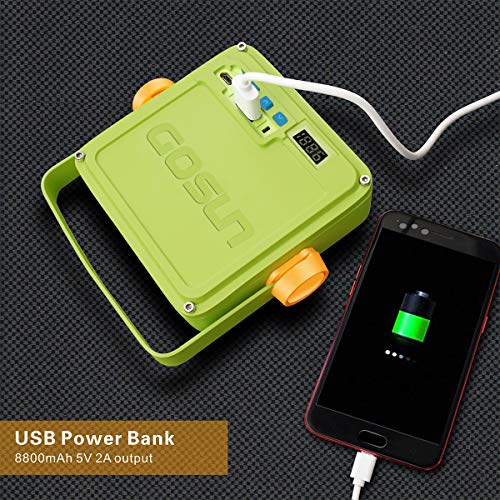 Foco Proyector LED Portátil GOSUN, Luz de Trabajo Recargable para Exteriores de 10W con Batería de 8800mAh y Indicadora, 5 Modos, Foco para Acampamento, Trabajo, Reparación de Automóvil