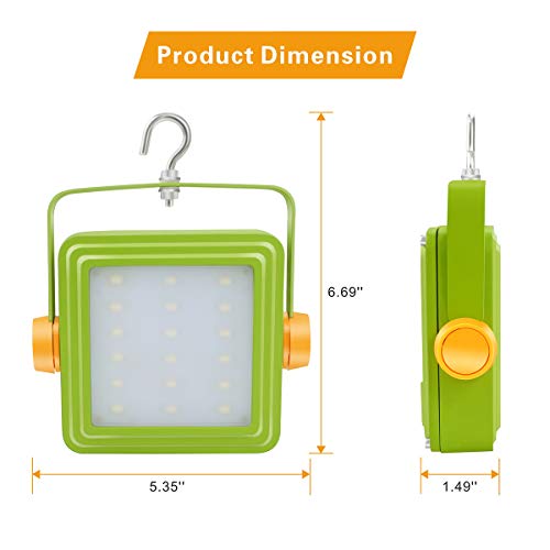 Foco Proyector LED Portátil GOSUN, Luz de Trabajo Recargable para Exteriores de 10W con Batería de 8800mAh y Indicadora, 5 Modos, Foco para Acampamento, Trabajo, Reparación de Automóvil