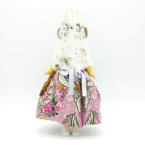 Folk Artesanía Muñeca Sintra 42 cm Similar Nancy. Vestido típico Valenciana o Fallera