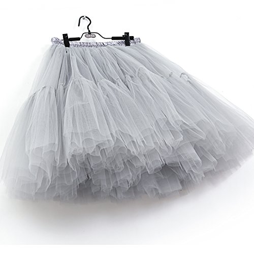 FOLOBE Adulto Suave de la Gasa de la Enagua de Tul Falda del tutú de Las Mujeres del tutú del Ballet del Traje de la Danza de múltiples Capas de la Enagua de la Falda hinchada