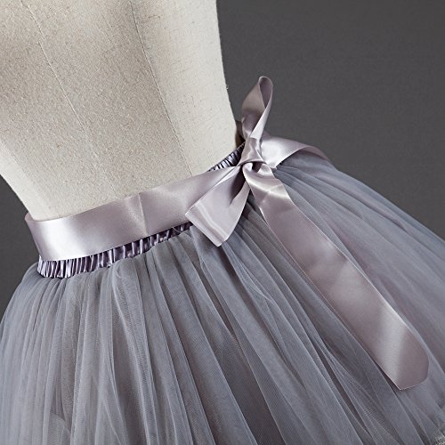 FOLOBE Adulto Suave de la Gasa de la Enagua de Tul Falda del tutú de Las Mujeres del tutú del Ballet del Traje de la Danza de múltiples Capas de la Enagua de la Falda hinchada