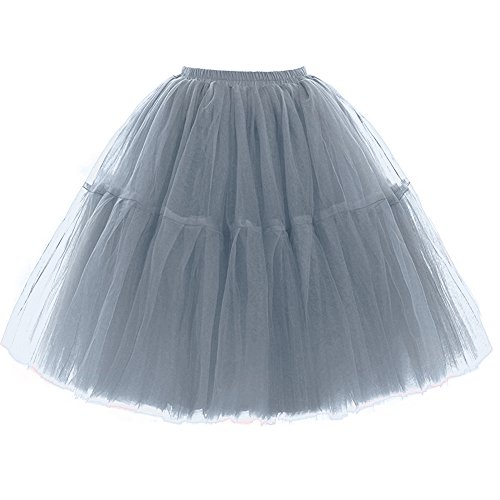 FOLOBE Adulto Suave de la Gasa de la Enagua de Tul Falda del tutú de Las Mujeres del tutú del Ballet del Traje de la Danza de múltiples Capas de la Enagua de la Falda hinchada