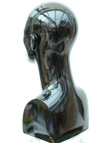 Forever Young Black Glossy Professional Male Mannequin Head for Shop Display Hats Wig Jewellery (disfraz)