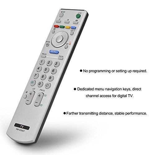 FOSA Mando a Distancia para Sony TV, Control Remoto Unviersal de Reemplazo para Sony Smart TV RM-ED007