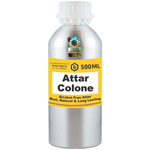 Fragancias de Parag Colone Attar 500ml Paquete al por mayor Attar (sin alcohol, Attar de larga duración para hombres - Mujeres y uso religioso) Mundos Best Attar | Itra | Aceite de fragancia | Aroma