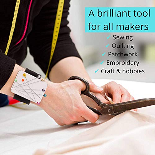 Fransande - Pulsera magnética ajustable para salón de peluquería, color negro