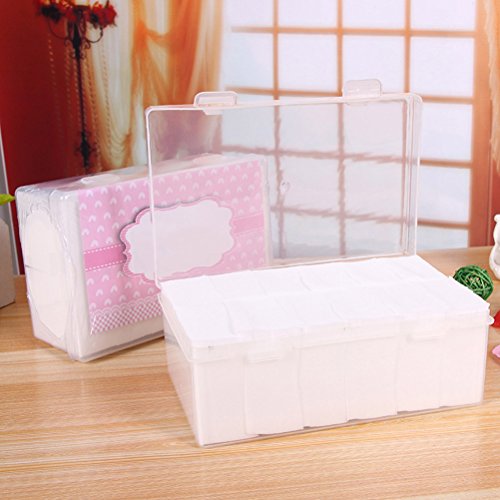 Frcolor 1000pcs algodón almohadillas absorbente delgado soplos Plaza de algodón para quitar maquillaje Facial y uñas Polis