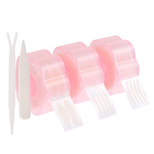 FRCOLOR 3 Rollos / 1080 Piezas Ultra Invisible Cinta Adhesiva para Párpados Doble Tira de Levantamiento de Párpados Levantamiento Instantáneo de Párpados Decoración de Ojos Grandes Falsos