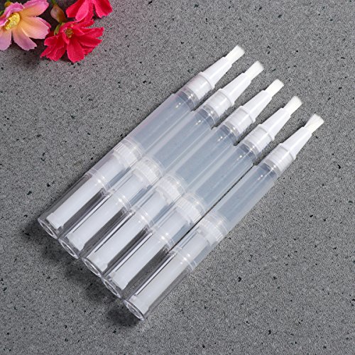 Frcolor 5 unids 3 ml transparente vacío de uñas aceite Twist Pen con pincel punta cosmético brillo de labios aplicadores de contenedores de crecimiento de pestañas líquido tubo