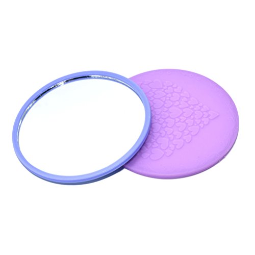 Frcolor MiniI Espejo de Bolsillo Redondo Herramientas de Maquillaje Color y Patrón Aleatorio 24 Piezas