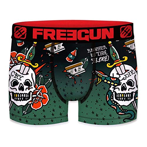 Freegun - Lote de 6 bóxers para hombre Pack Tatoo S