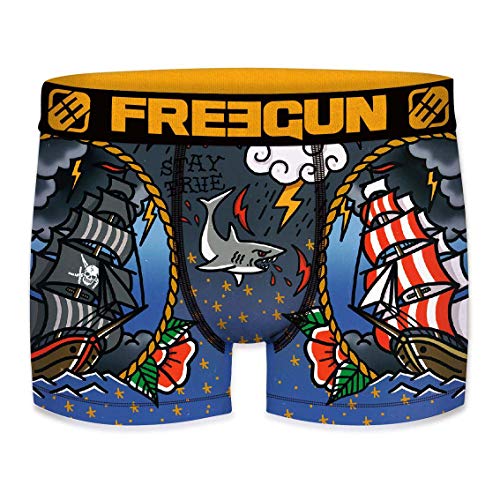Freegun - Lote de 6 bóxers para hombre Pack Tatoo S