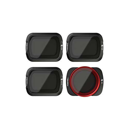 Freewell Standard Day - Serie 4K - 4Pack ND4, ND8, ND16, CPL Filtros de Lentes de Cámara Compatibles con dji Osmo Pocket
