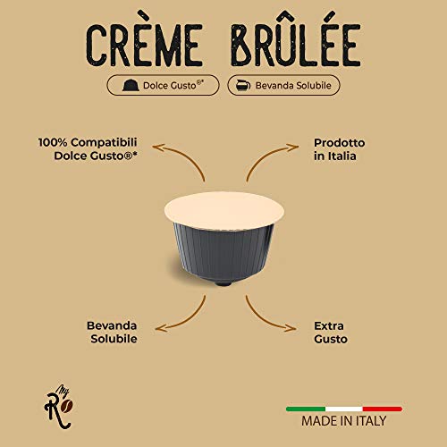 FRHOME - 48 Cápsulas compatibles Nescafé Dolce Gusto - Crème brûlée - MyRistretto